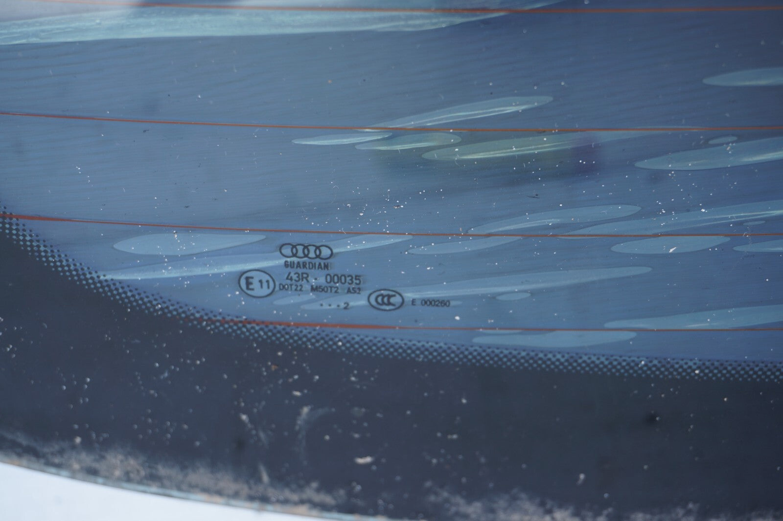 2011 - 2014 AUDI A8L REAR BACK WINDOW GLASS OEM