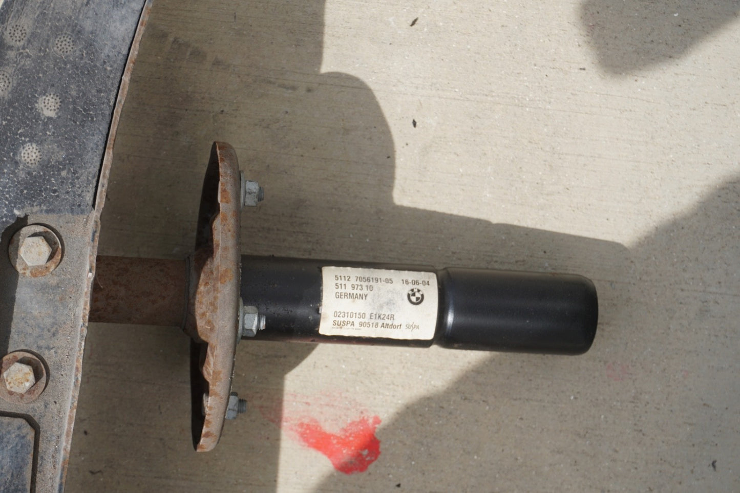 03-08 BMW Z4 E85 E86 Rear Bumper Reinforcement Impact Bar w/ Shock Strut OEM