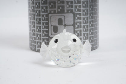 Vintage Swarovski Silver Crystal Blowfish (Art.7644NR041000) Figurine 