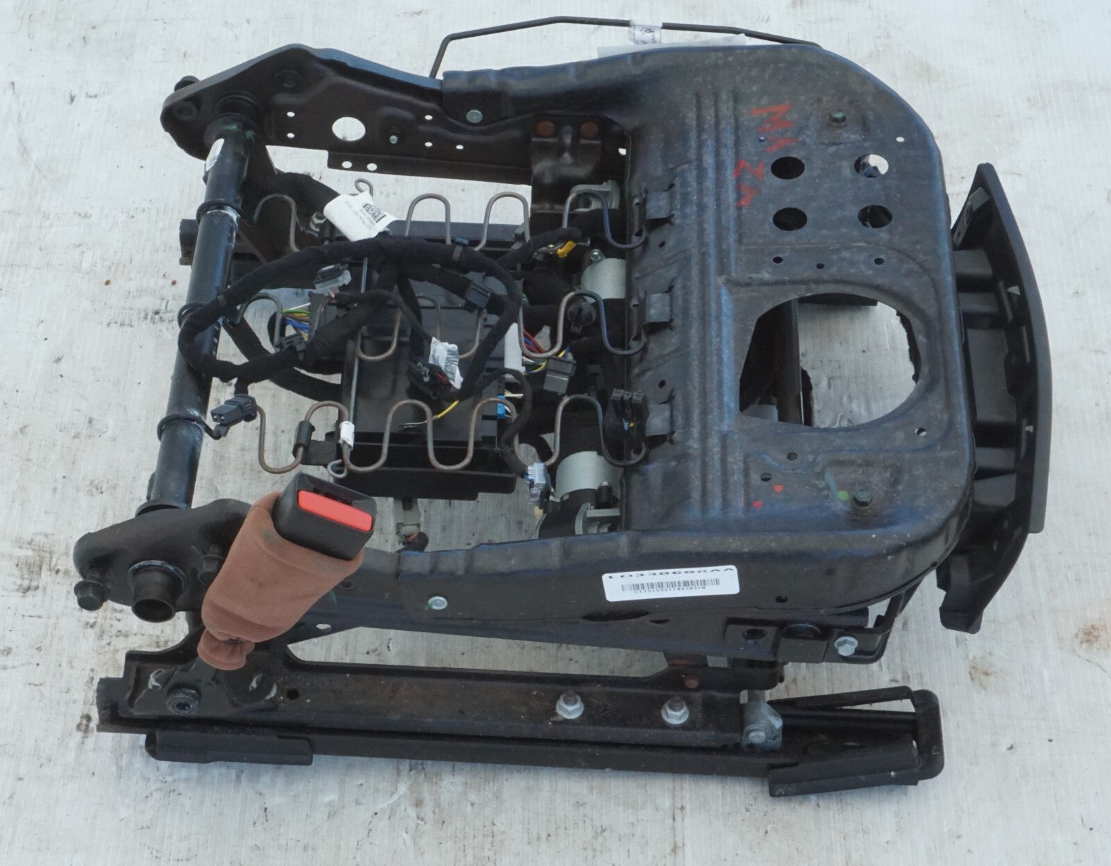 14-17 MASERATI QUATTROPORTE FRONT LEFT DRIVER SEAT TRACK RAIL FRAME OEM