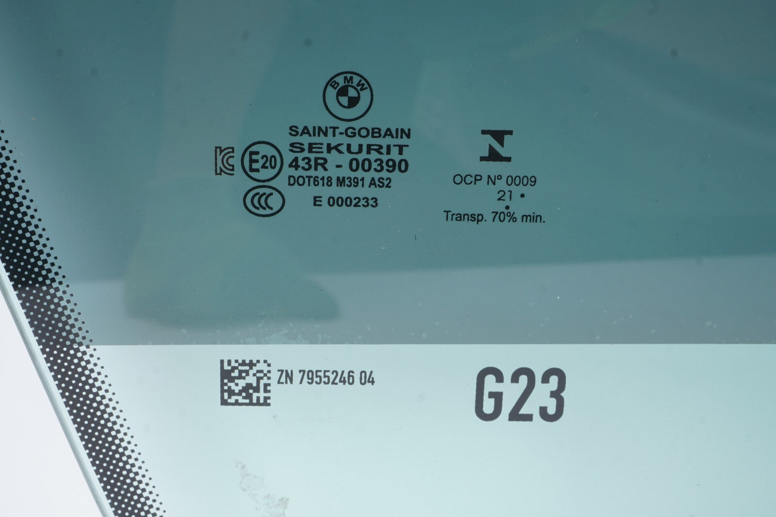 2020 - 2024 BMW 430I Convertible Front Right Passenger Window Glass OEM