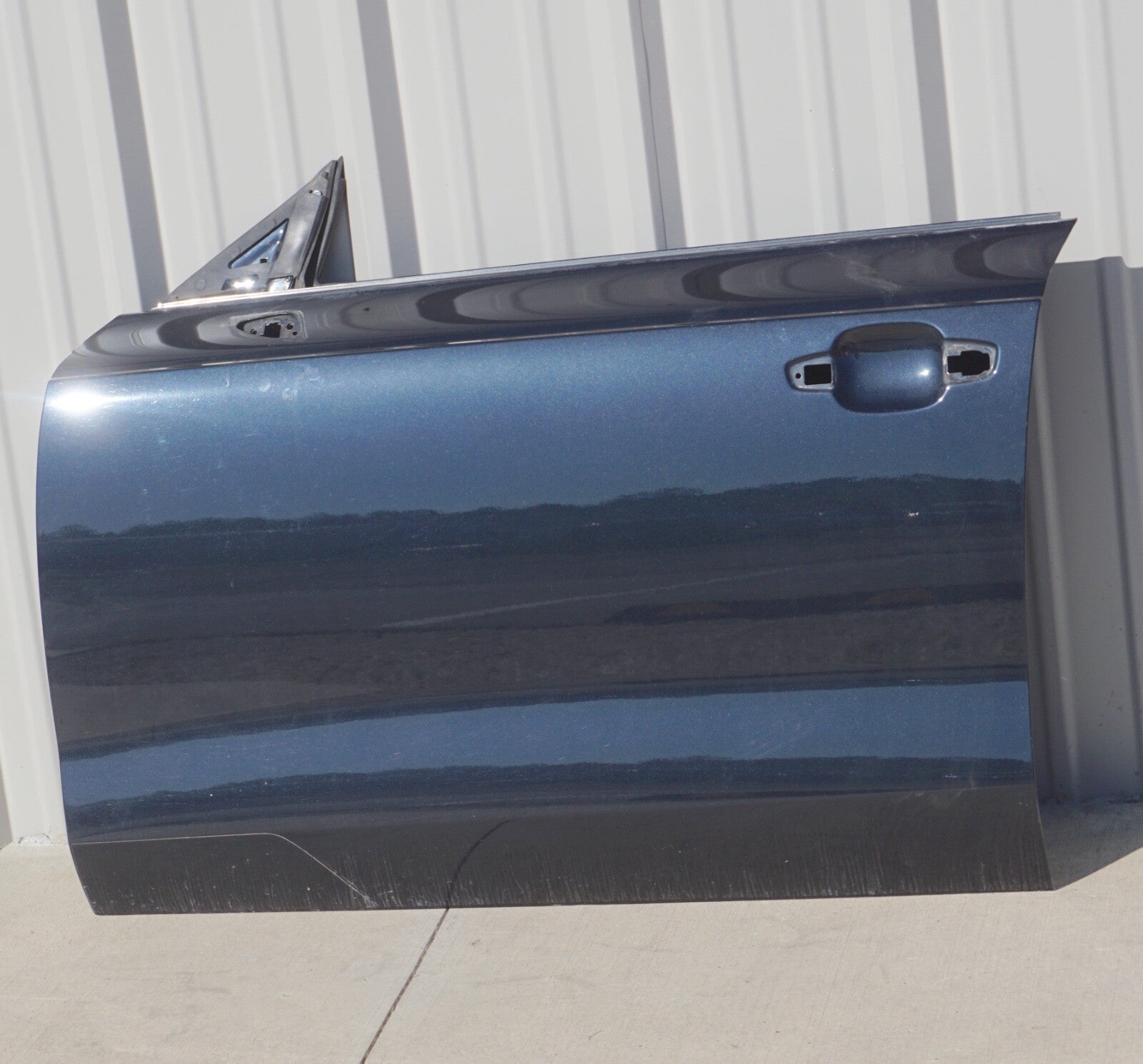 2012 - 2018 AUDI A7 FRONT DOOR SHELL LEFT DRIVER SIDE OEM BLUE