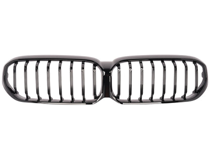For 2021 2022 BMW G30 G31 LCI Glossy Black Front Kidney Grille Grill - NO CAMERA