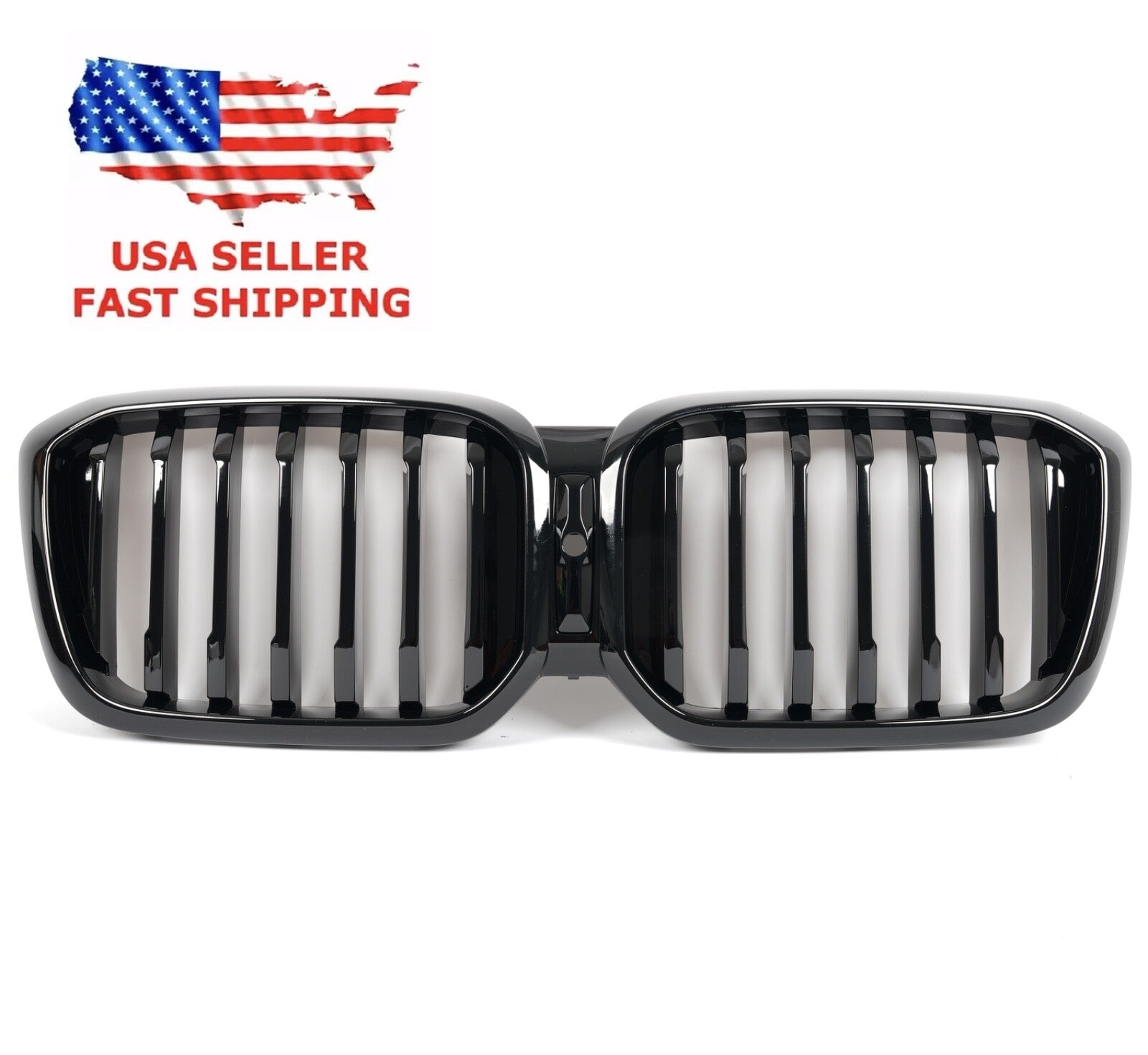 For 2021 - 2024 BMW IX3 X3 X4 G01 G02 G08 Gloss Black Front Kidney Grill Grille