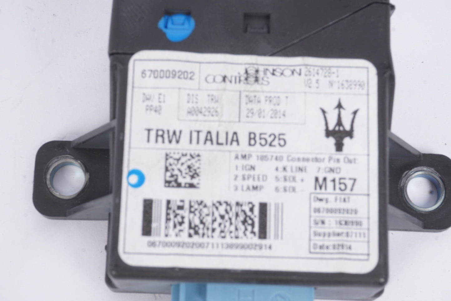 2014 - 2019 MASERATI GHIBLI M157 POWER STEERING CONTROL MODULE 670009202 OEM