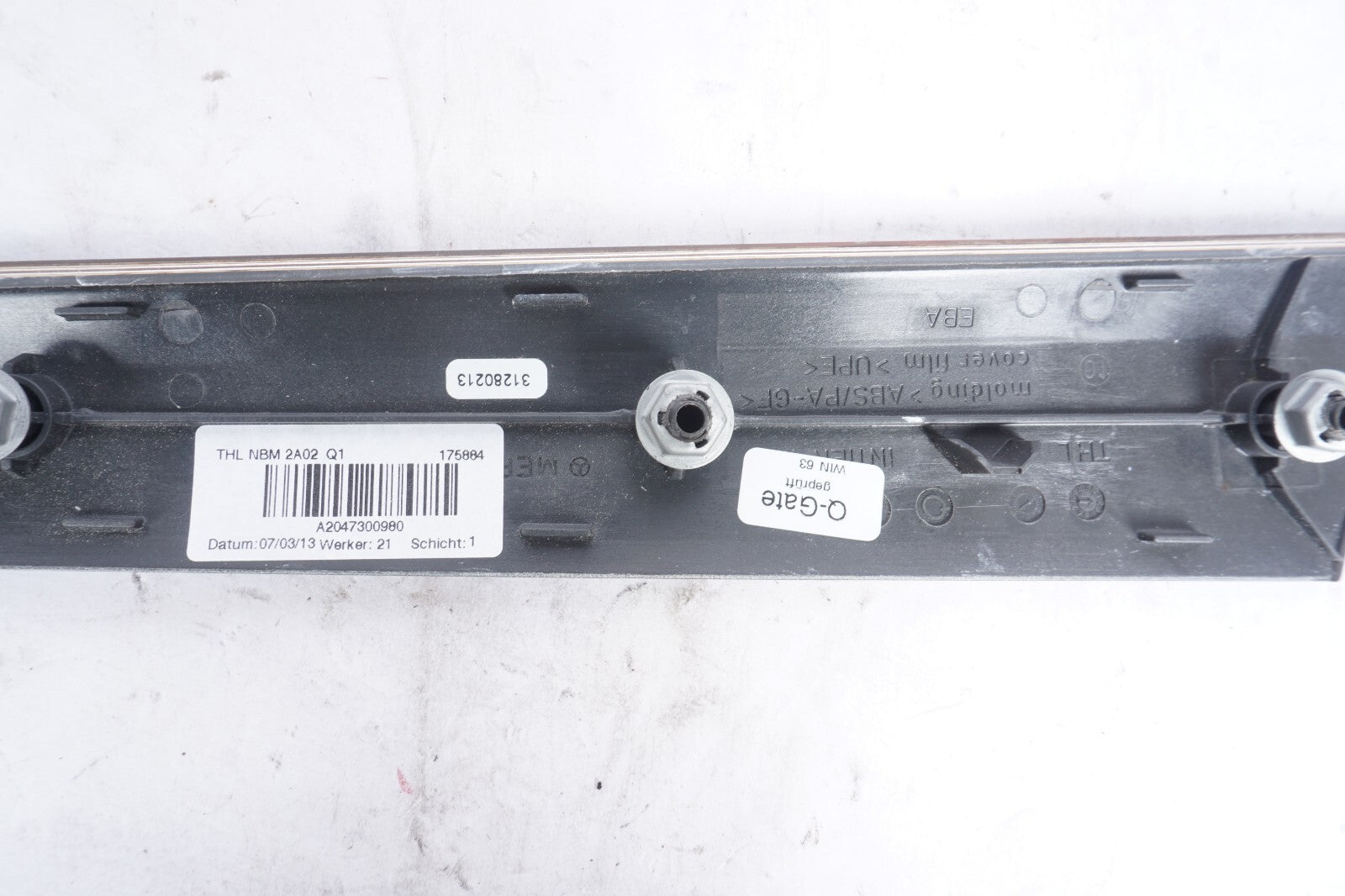08-14 Mercedes C250 C300 C350 Rear Door Panel Woodgrain Trim Left & Right OEM