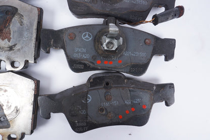 GENUINE Front And Rear Brake Pad Sets With Sensors For MERCEDES C CL CLK CLS E S