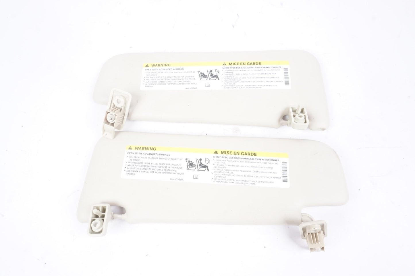 2012 - 2017 Fiat Pop 500 Interior Overhead LH & RH Sun Visor SET Assembly