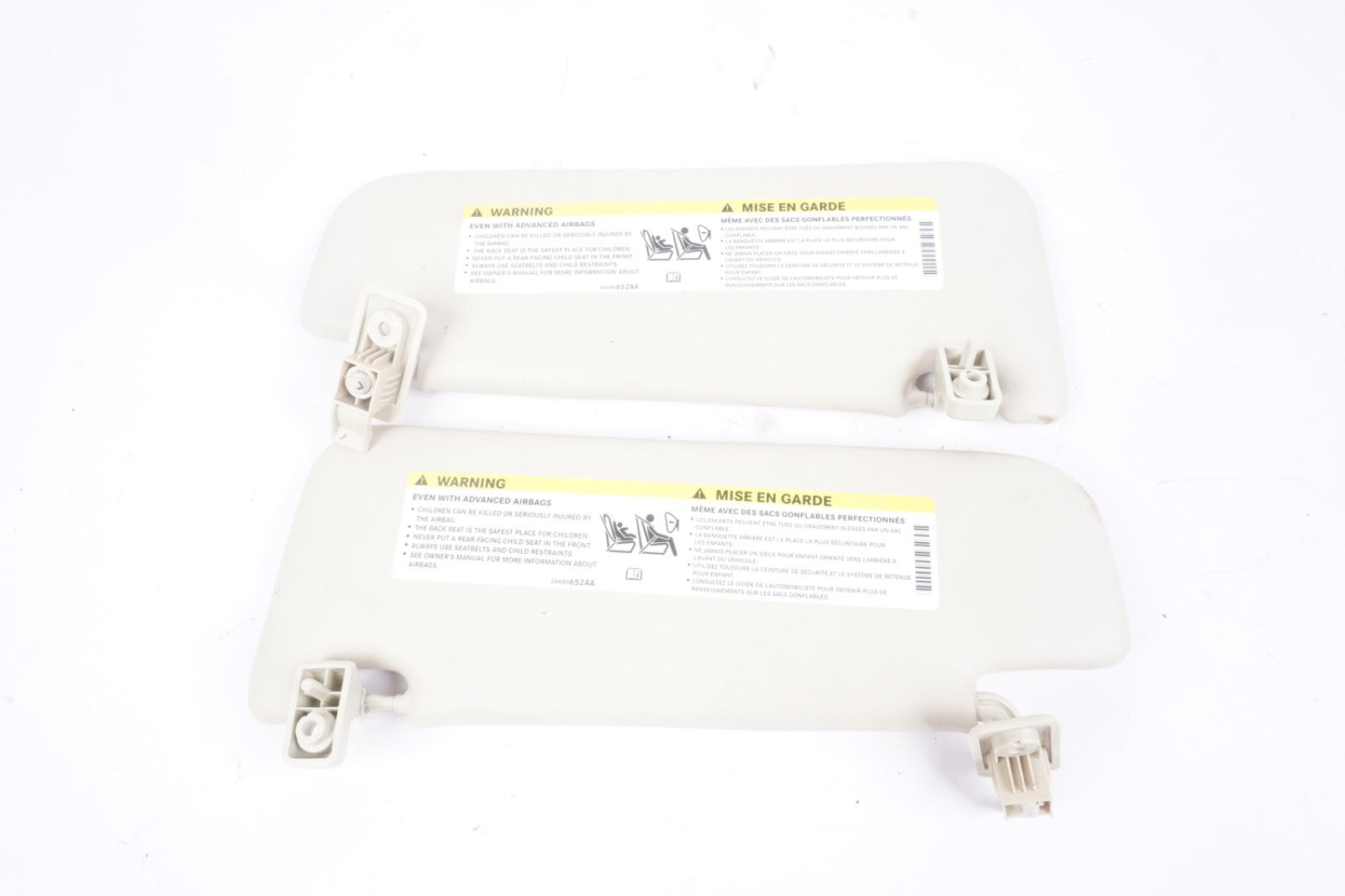 2012 - 2017 Fiat Pop 500 Interior Overhead LH & RH Sun Visor SET Assembly