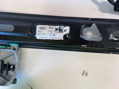 2012-2015 AUDI A7 S7 REAR LEFT DRIVER SIDE DOOR WINDOW REGULATOR W/ MOTOR OEM