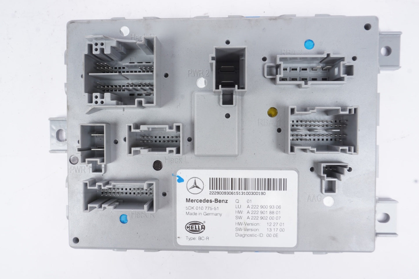 2014 - 2017 Mercedes W222 S550 Rear Trunk SAM Control Module 2229006807 OEM