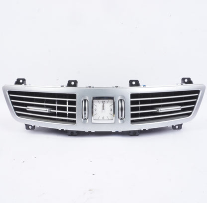 07-13 Mercedes W221 S550 Center Dash Air Vent AC A/C Clock Trim Cover Assembly