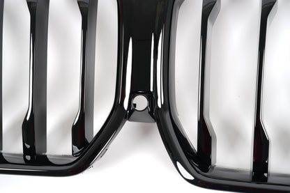 For 2020-2023 BMW X6 G06 Gloss Black Single Slat Front Kidney Grill Grille