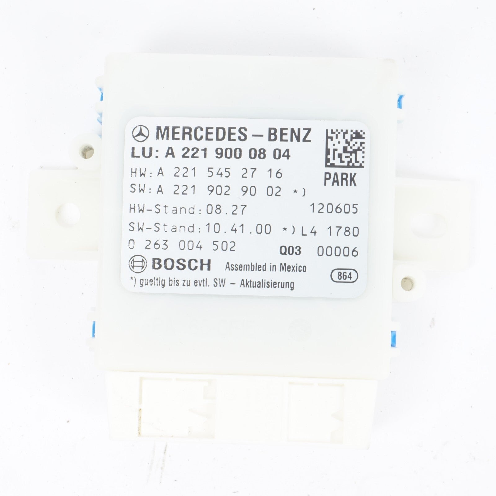 10-13 Mercedes W221 S550 S63 AMG Rear Parking Parktronic Control Module OEM
