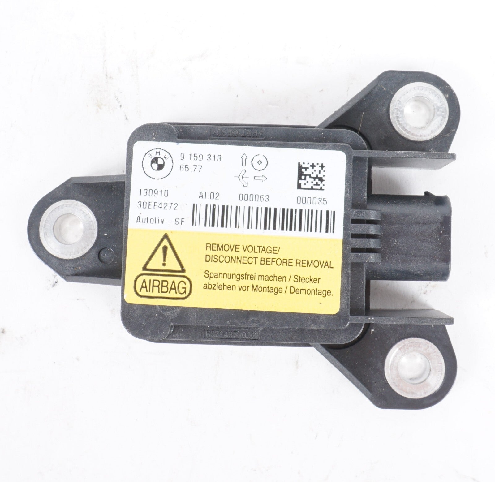 2010 - 2013 BMW 550I GT F07 CENTER IMPACT SENSOR 9159313 OEM