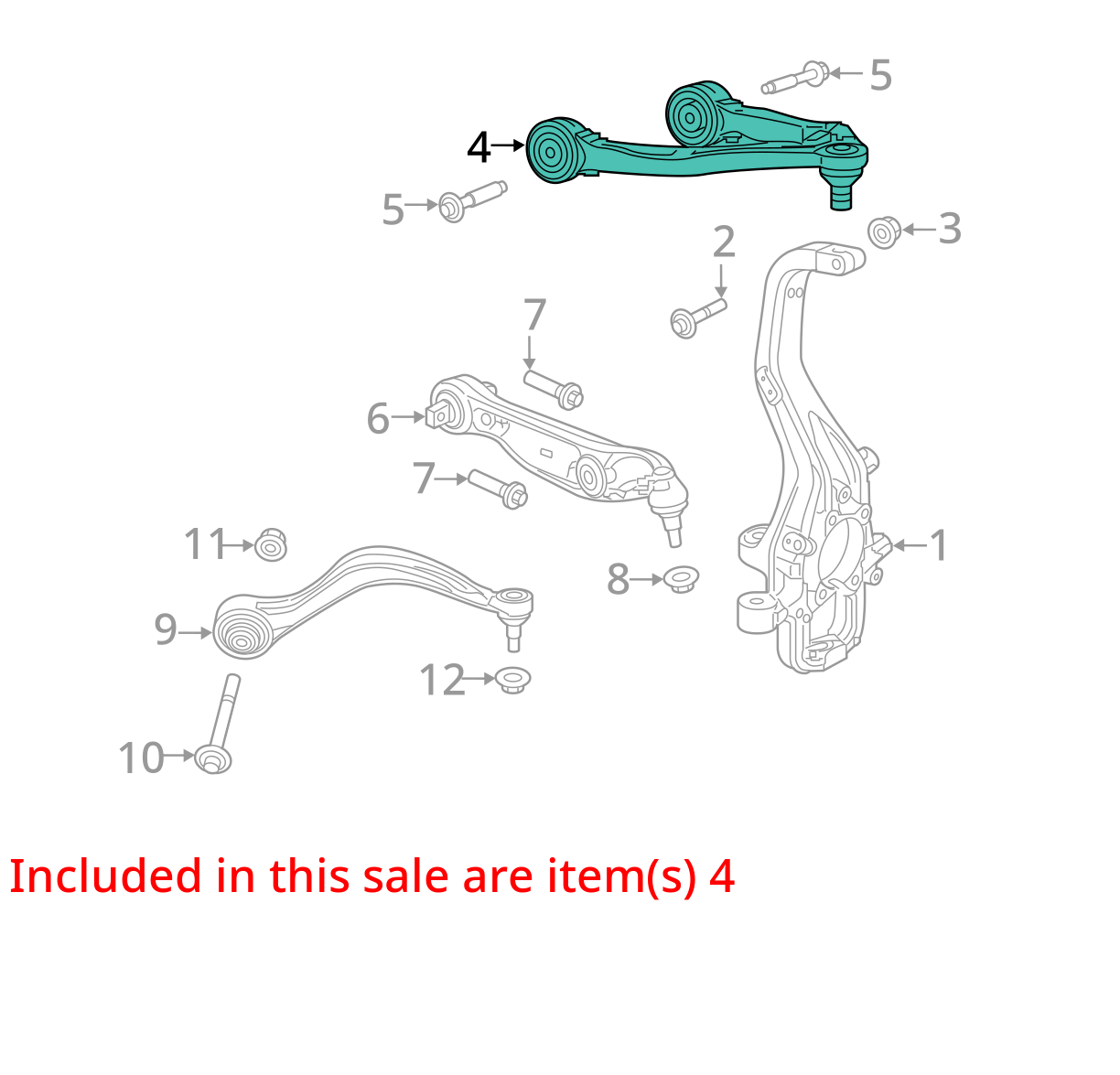 2017 - 2025 ALFA ROMEO GIULIA FRONT SUSPENSION RIGHT SIDE UPPER CONTROL ARM OEM