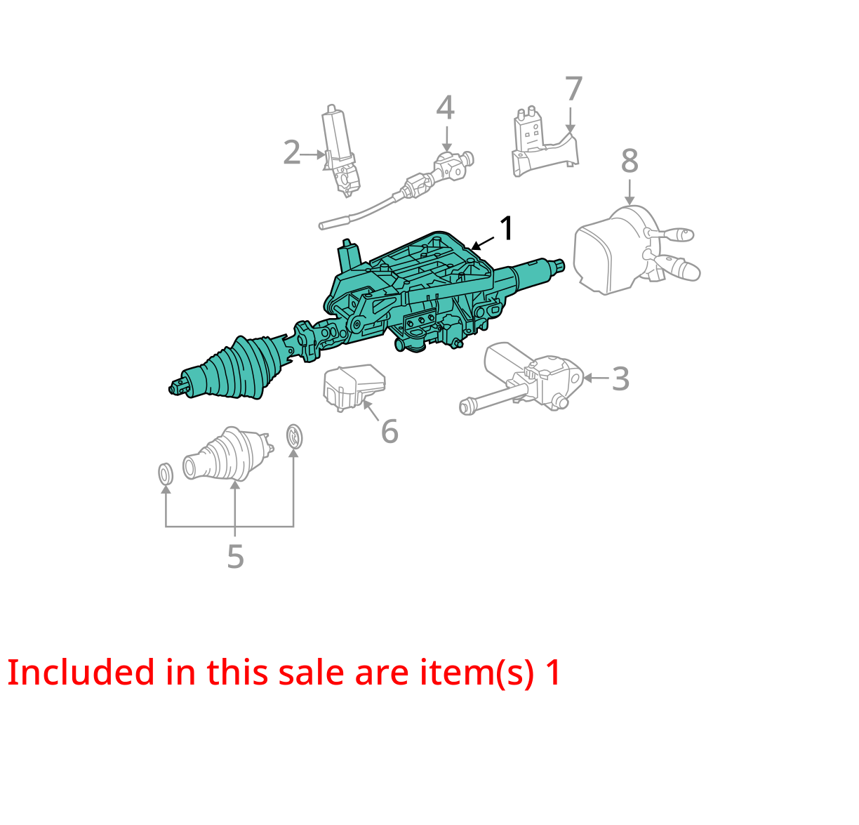 2012 - 2013 MERCEDES E350 C207 STEERING COLUMN COUPLER INTERMEDIATE SHAFT
