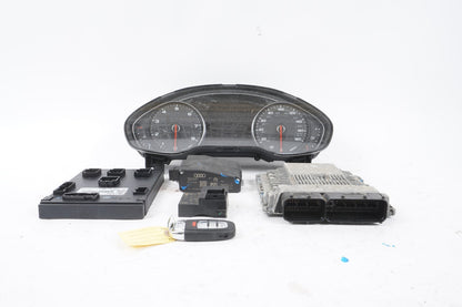 12-14 AUDI A8L A8 3.0L ECM BCM IGNITION SET KEY MODULE CLUSTER OEM