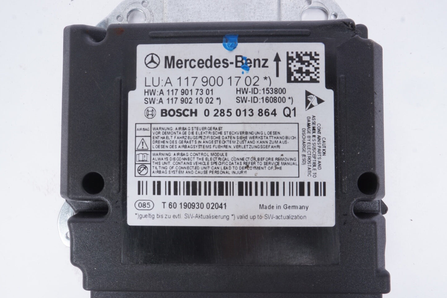 2015-2020 MERCEDES GLA CLA GLC GLE BAG SRS RESTRAINT CONTROL  MODULE A1179001702