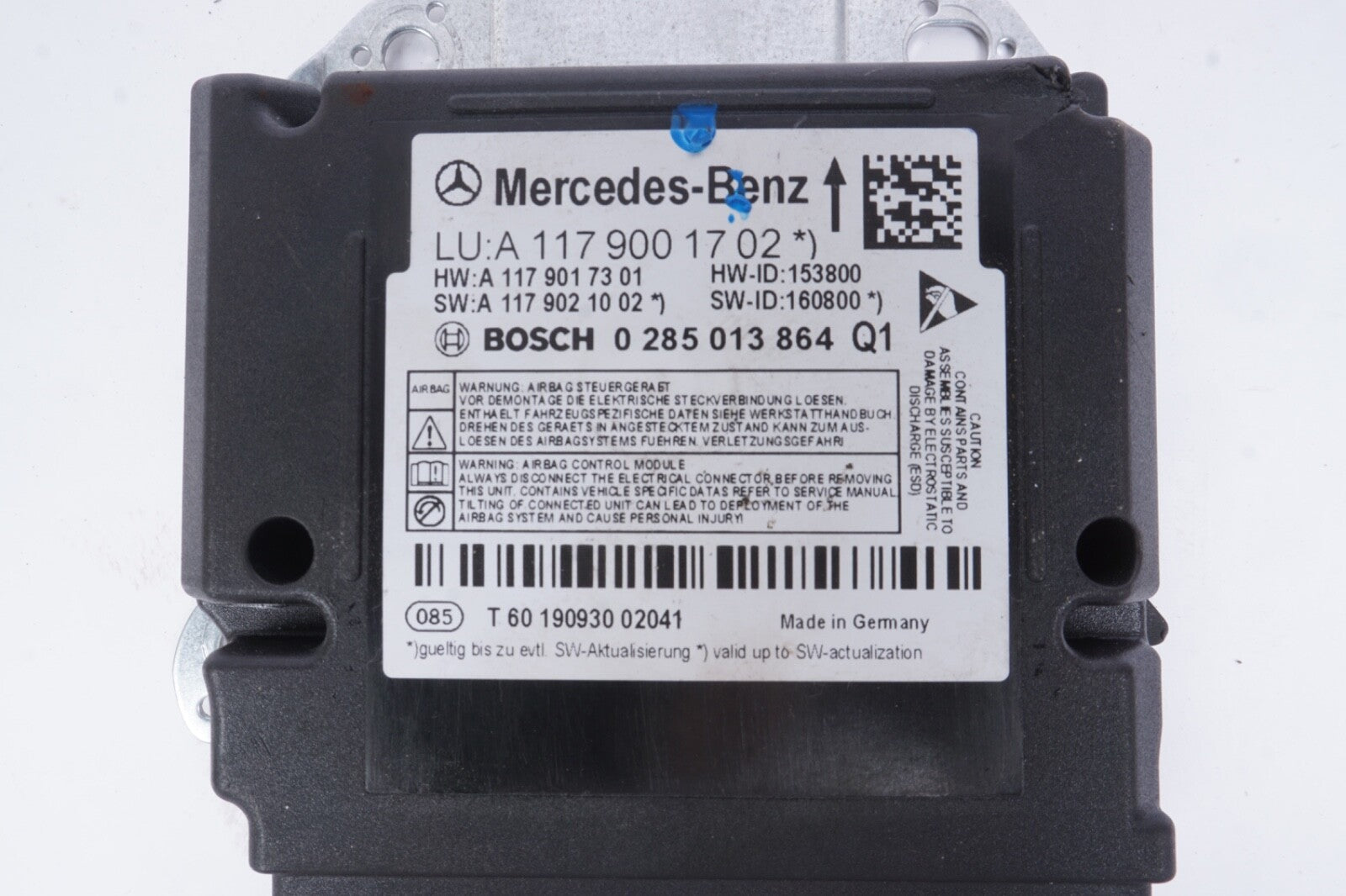 2015-2020 MERCEDES GLA CLA GLC GLE BAG SRS RESTRAINT CONTROL  MODULE A1179001702