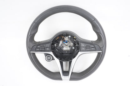 2017 - 2023 ALFA ROMEO STELVIO DRIVER STEERING WHEEL BLACK LEATHER OEM