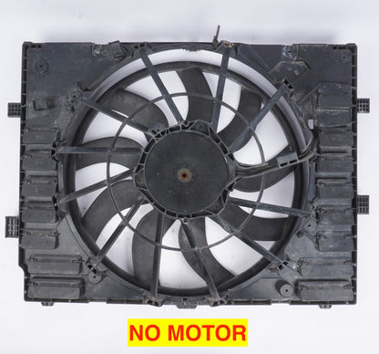 11-18 Porsche Cayenne Turbo 958 Engine Cooling Fan Motor Assembly NO MOTOR