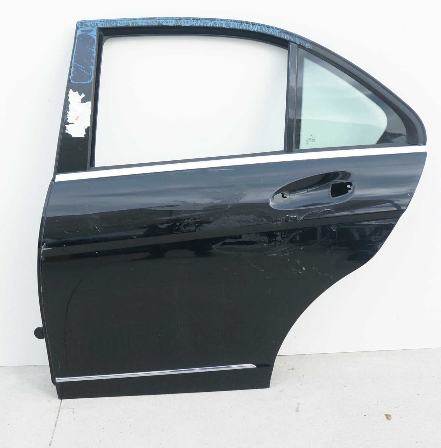 08-14 Mercedes C300 C250 C350 Sedan Rear Left Driver Side Door Shell Red OEM