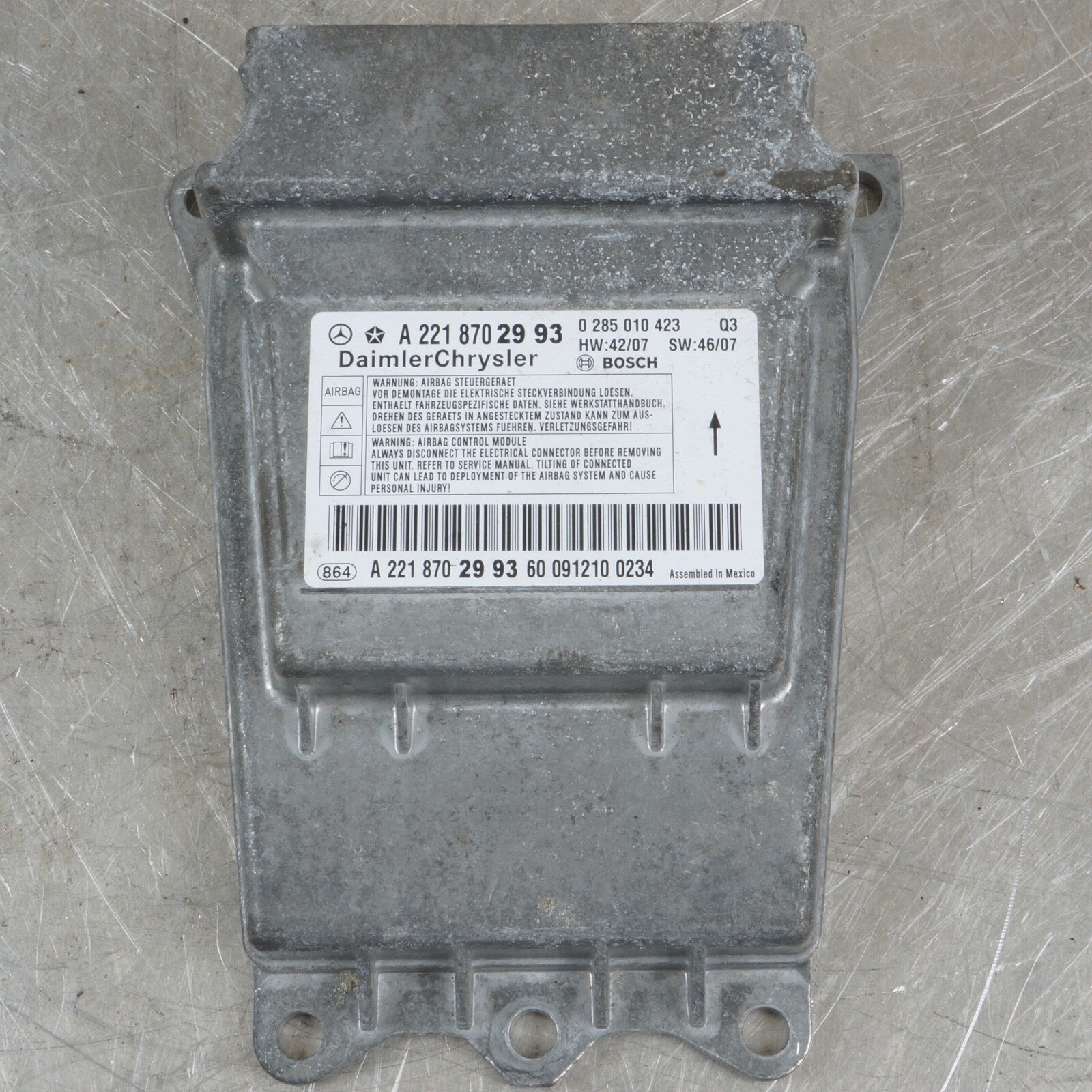 07-14 Mercedes W221 S600 CL550 S550  Sensor Control Module OEM