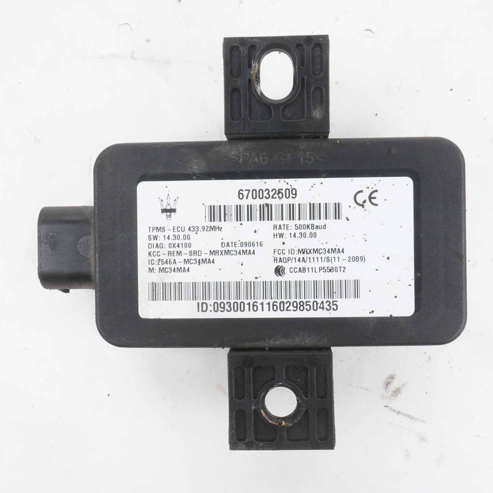 14-21 Maserati Ghibli M157 Tire Pressure Monitor System TPMS Module OEM