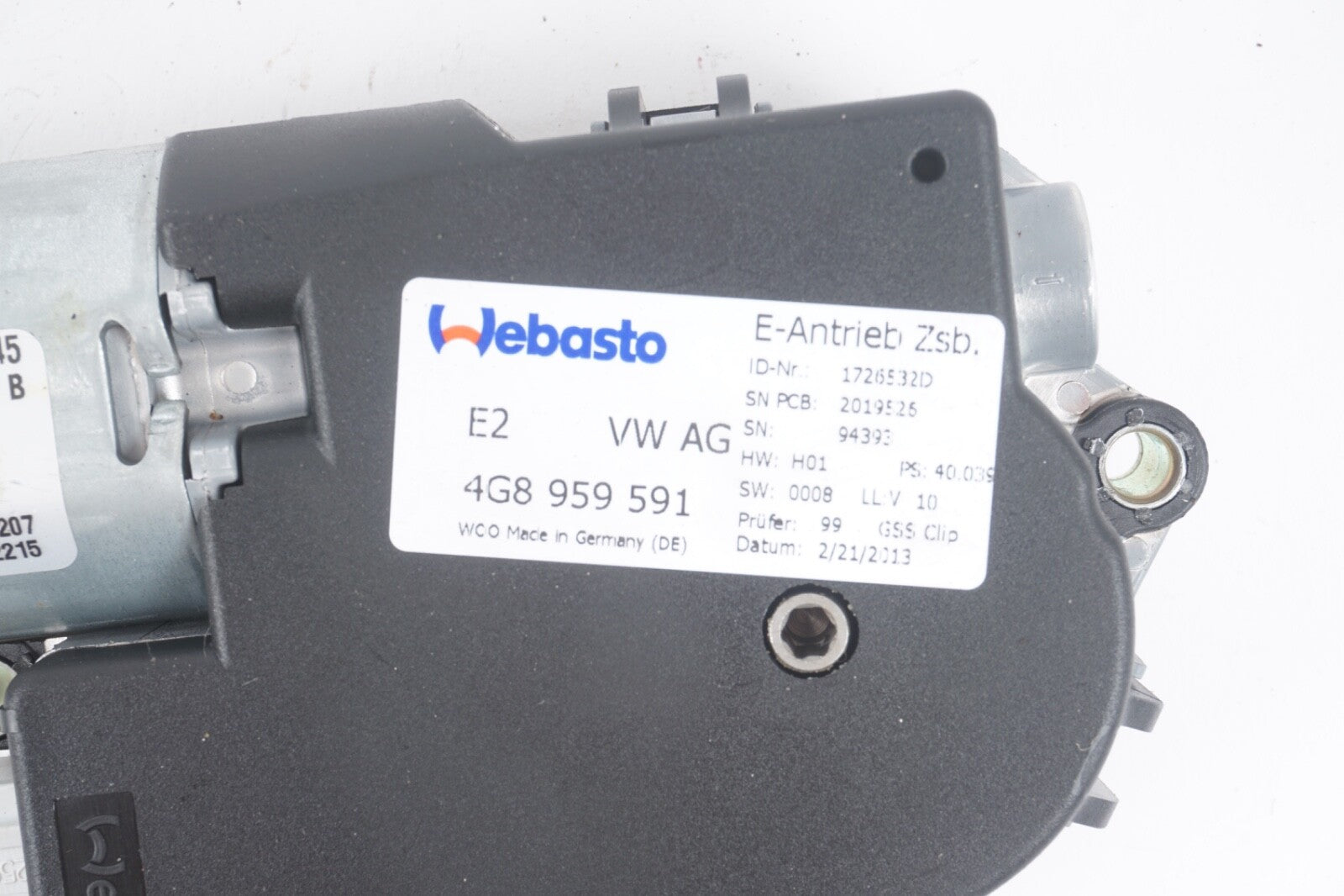 2014-2018 PORSCHE CAYENNE OEM SUNROOF GLASS WINDOW MOTOR 4G8959591
