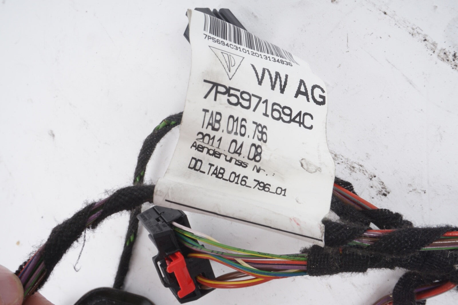 2011-2018 PORSCHE CAYENNE RIGHT PASSENGER REAR DOOR WIRING HARNESS OEM