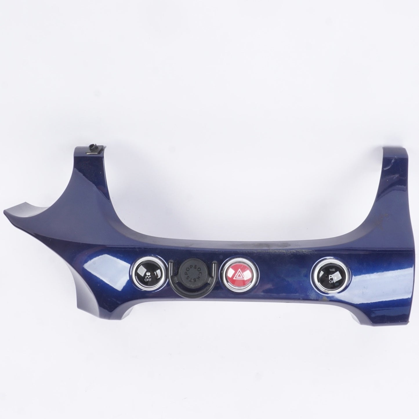 2016-18 FIAT 500X CENTER DASH TRIM BEZEL W/ HAZARD TRACTION SWITCH BLUE OEM
