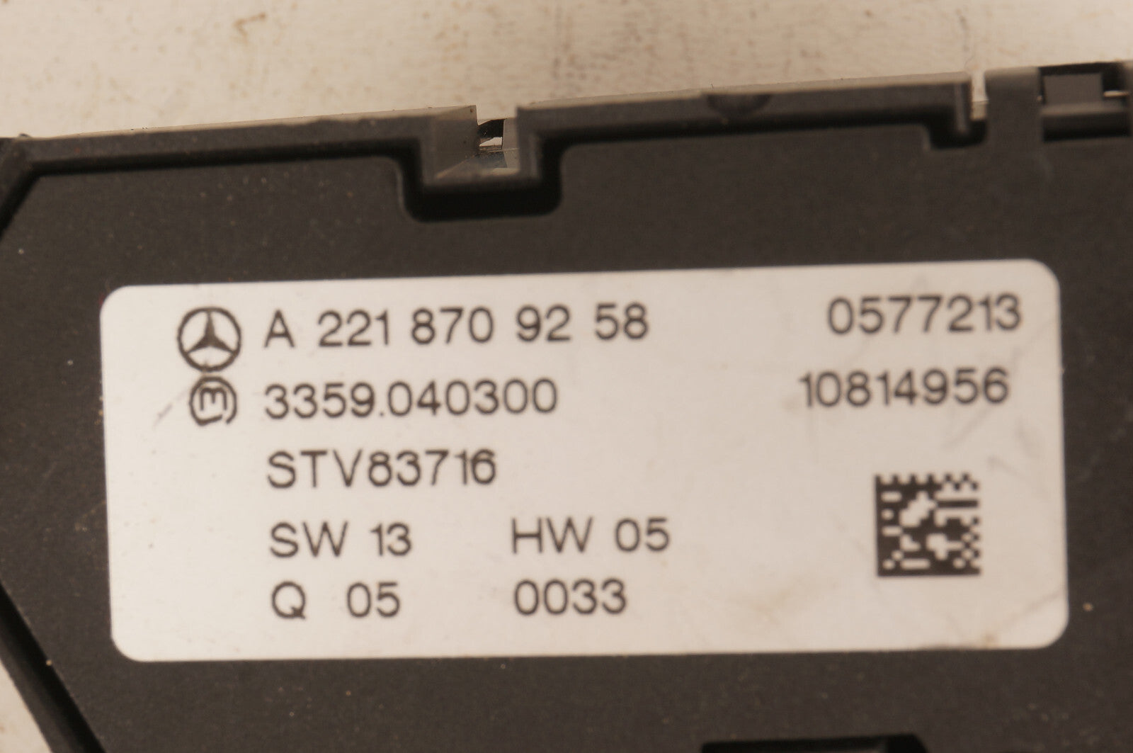 07 - 13 MERCEDES W221 S550 CL550 FRONT LEFT DSRIVER SEAT CONTROL SWITCH OEM