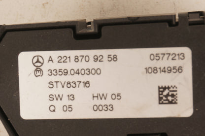 07 - 13 MERCEDES W221 S550 CL550 FRONT LEFT DSRIVER SEAT CONTROL SWITCH OEM