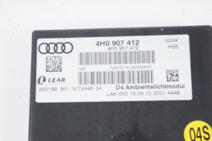 11-17 AUDI A8 A8L COMFORT CONTROL KEYLESS ENTRY MODULE 4H0907412 OEM