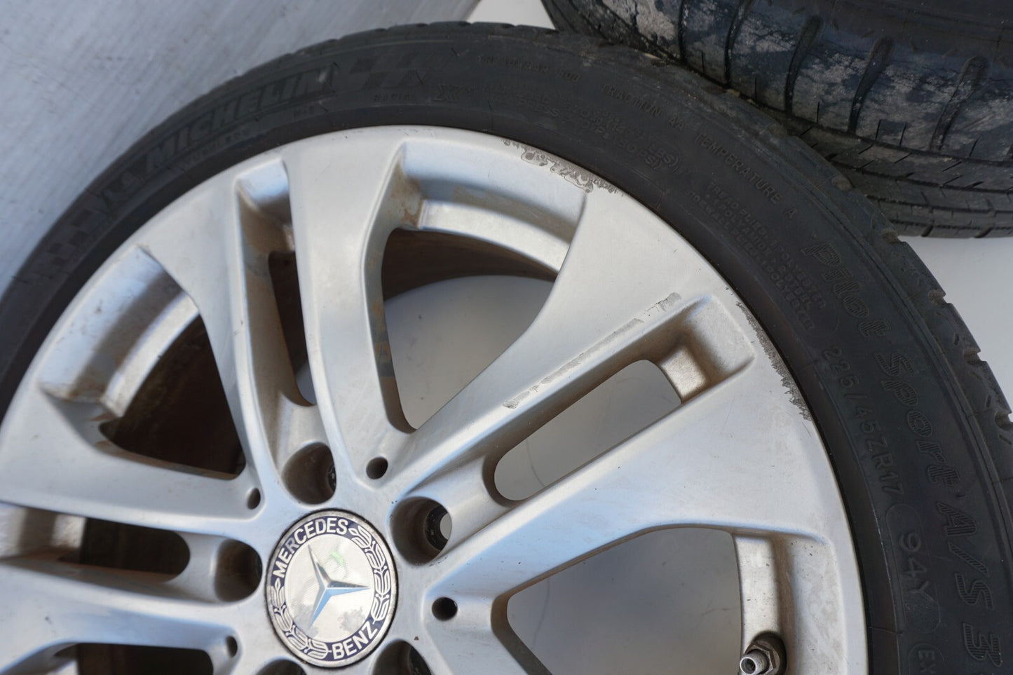 08-14 Mercedes C250 C300 C350 W204 ALLOY WHEEL RIM & TIRE R17 SET OF 4 OEM