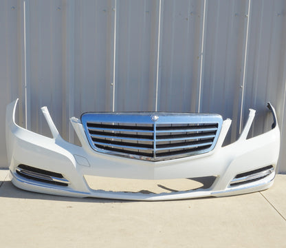 10-13 Mercedes W212 E350 E550 Front Bumper Cover Assembly White Oem NO GRILLE