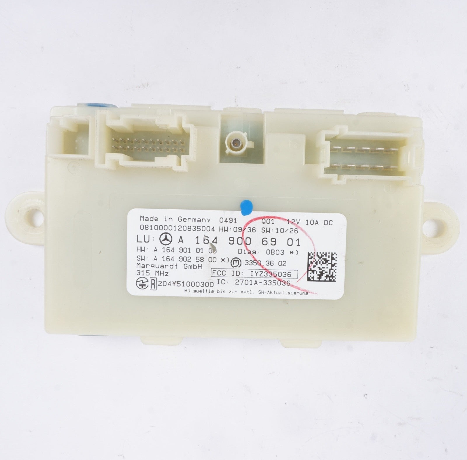 10 12 MERCEDES X164 GL450 ML350 KEYLESS IGNITION CONTROL MODULE A1649006901 OEM
