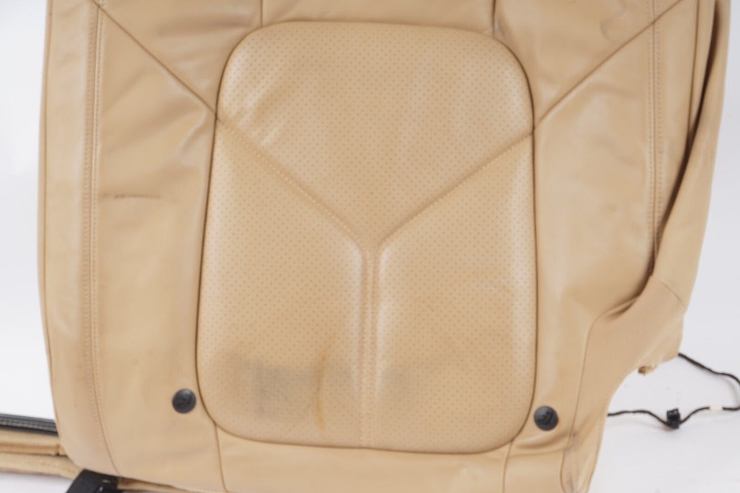 2011-2013 PORSCHE CAYENNE 958 REAR SEAT LEFT SIDE UPPER LEATHER CUSHION BEIGE