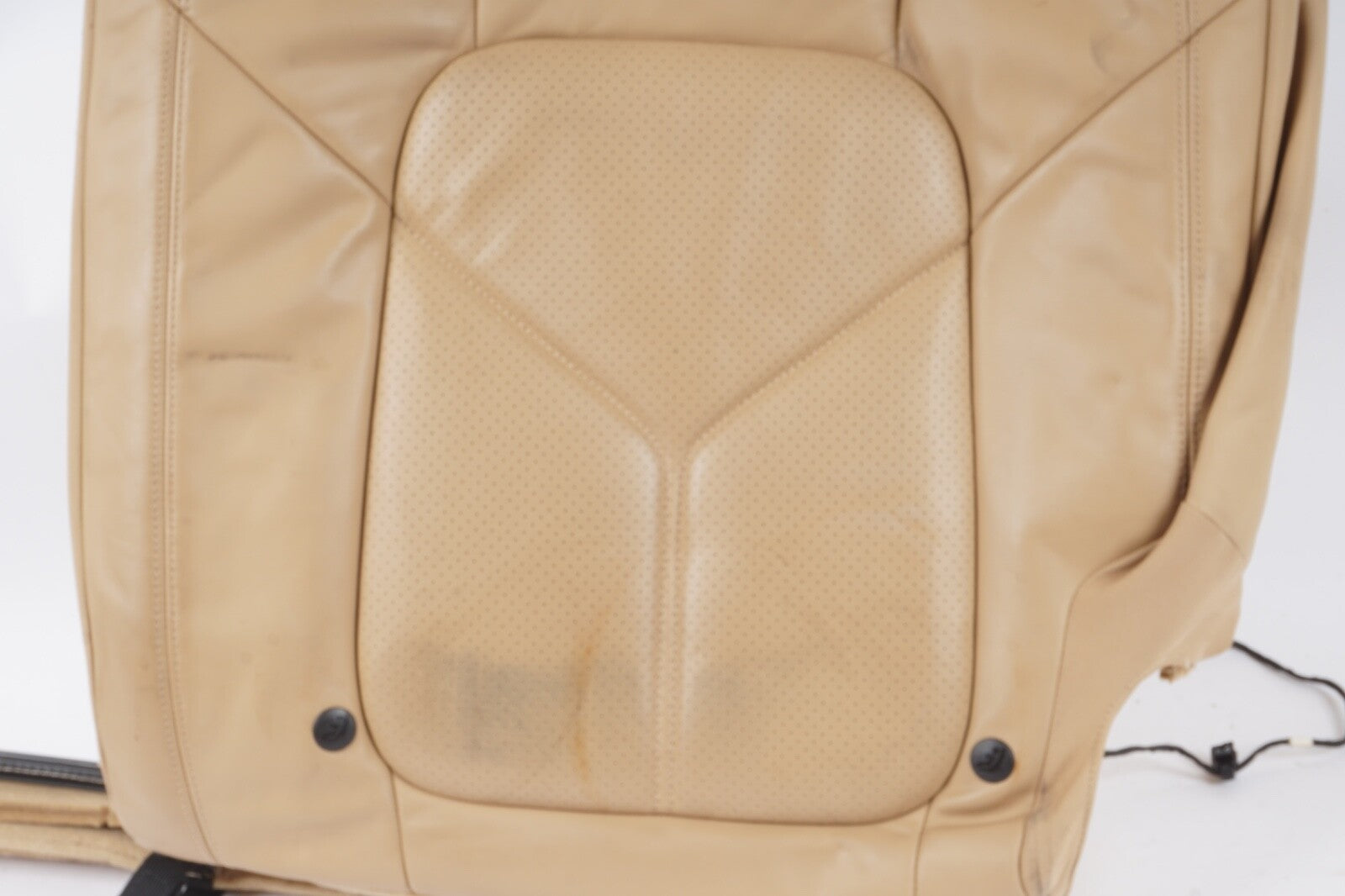 2011-2013 PORSCHE CAYENNE 958 REAR SEAT LEFT SIDE UPPER LEATHER CUSHION BEIGE
