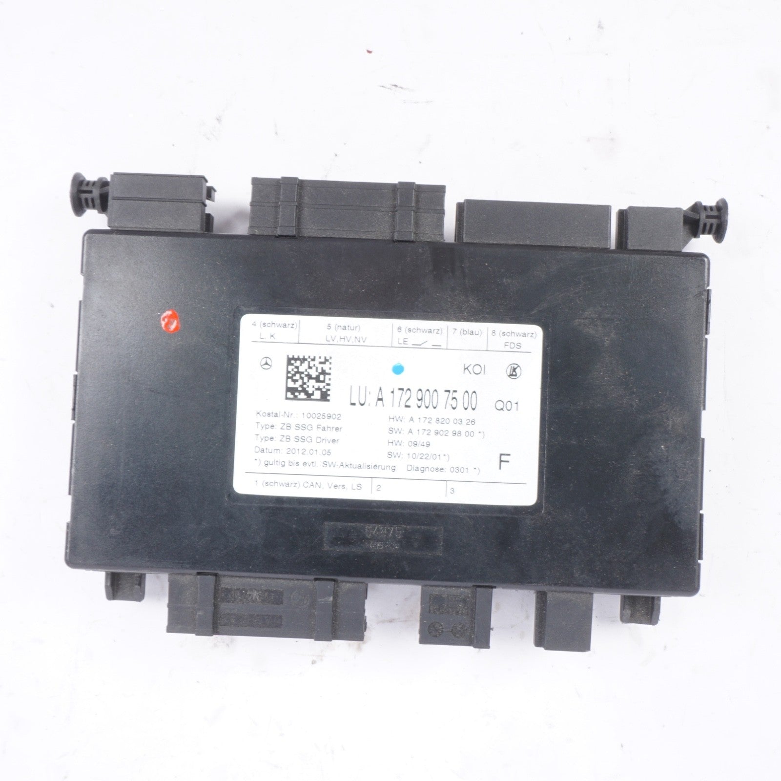 10-18 Mercedes W212 E350 Front Left Side Seat Control Module 1729007500 OEM