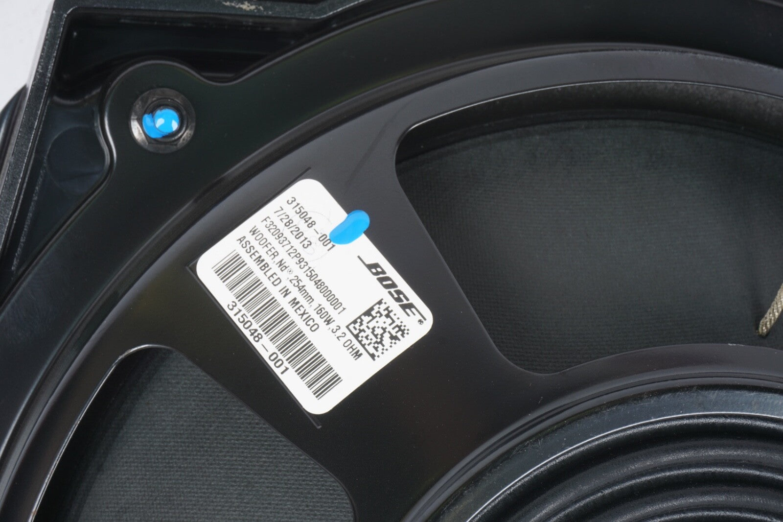 2012 - 2018 AUDI A6 A8 A8L S6 S8 - REAR CENTER DECK SPEAKER / WOOFER BOSE OEM