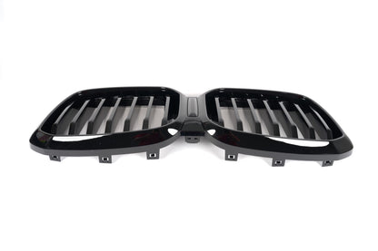 For 2021 - 2024 BMW IX3 X3 X4 G01 G02 G08 Gloss Black Front Kidney Grill Grille