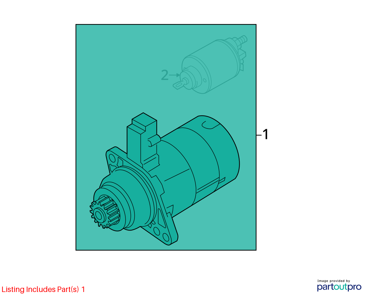 2014-2022 Volkswagen Passat Starter Motor 02M911024R OEM