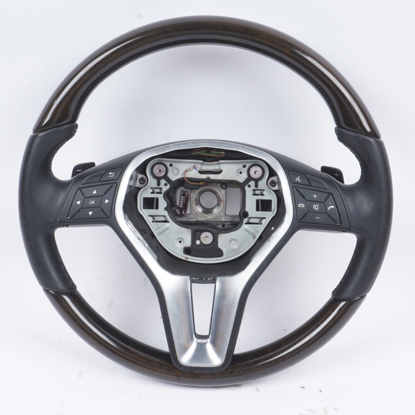 WOOD LEATHER STEERING WHEEL PEDAL SHIFT MERCEDES CLS63 CLS550 E350 E550