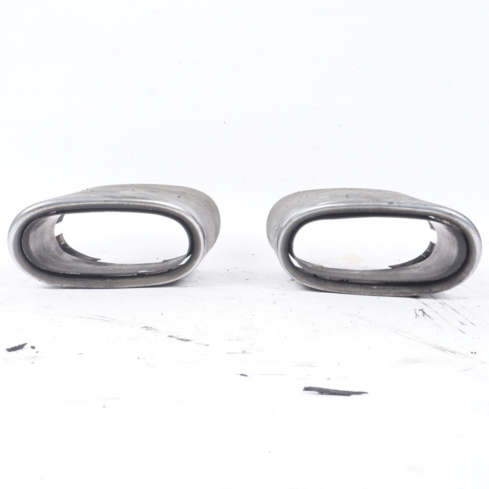 2003-2008 Mercedes R230 SL500 SL600 Rear Exhaust Muffler Tips Ends Set of 2 OEM