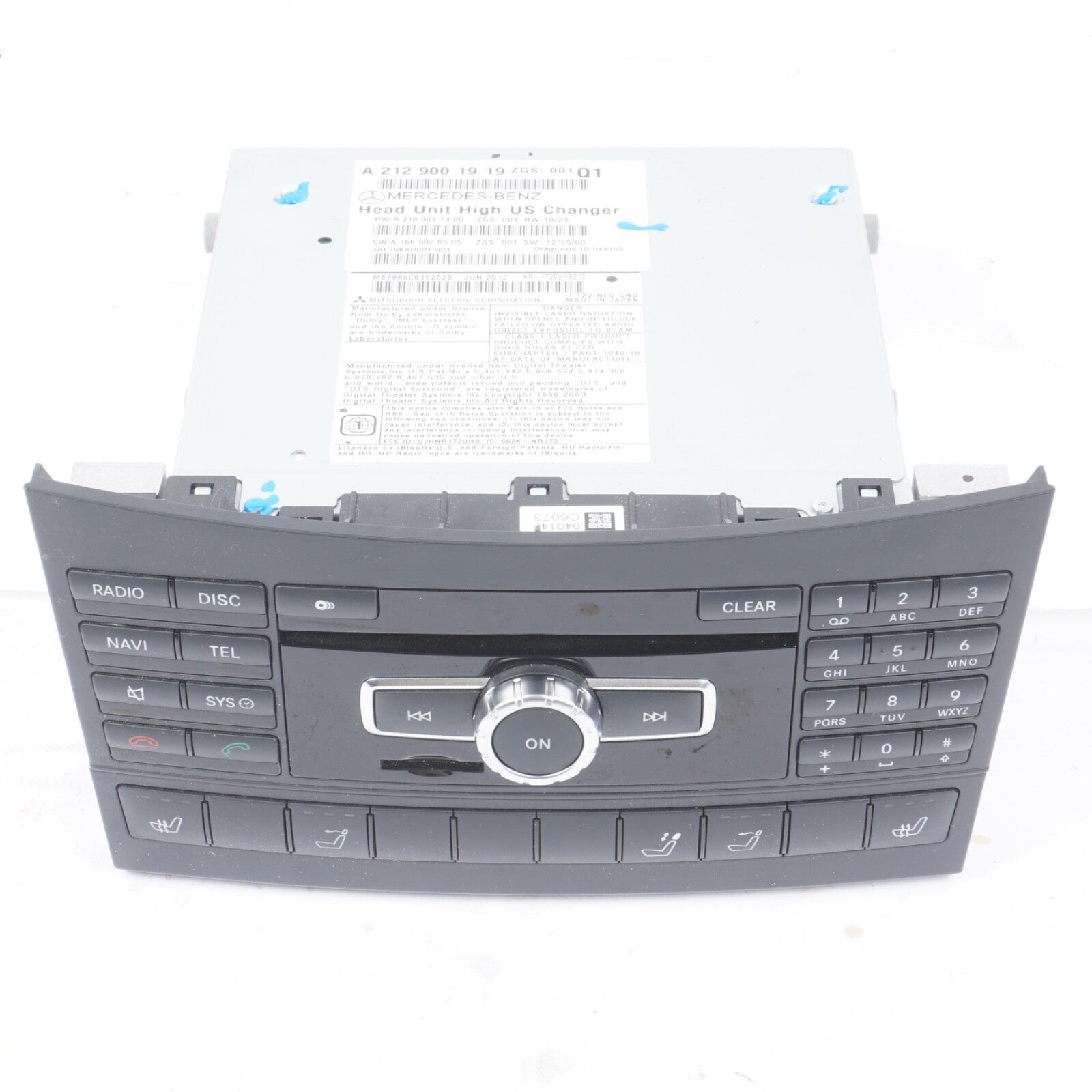 2013 MERCEDES BENZ E50 AMG RADIO COMMAND STEREO HEAD UNIT 2129001919 OEM