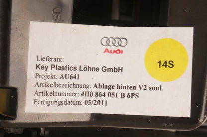 2011-2018 AUDI A8L D4 REAR CENTER CONSOLE STORAGE COMPARTMENT ASH TRAY OEM