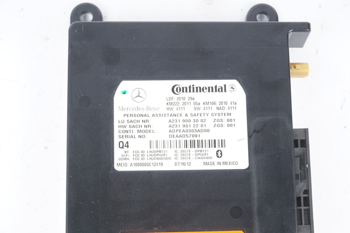 08-14 Mercedes W204 C250 C300 Communication Control Module A2319003002 OEM