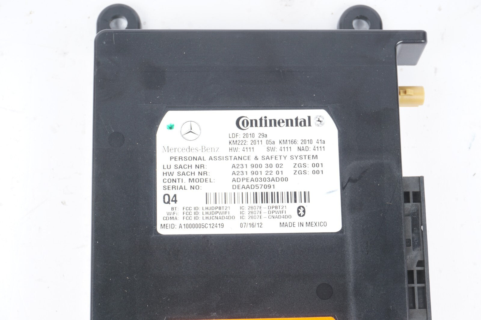 08-14 Mercedes W204 C250 C300 Communication Control Module A2319003002 OEM